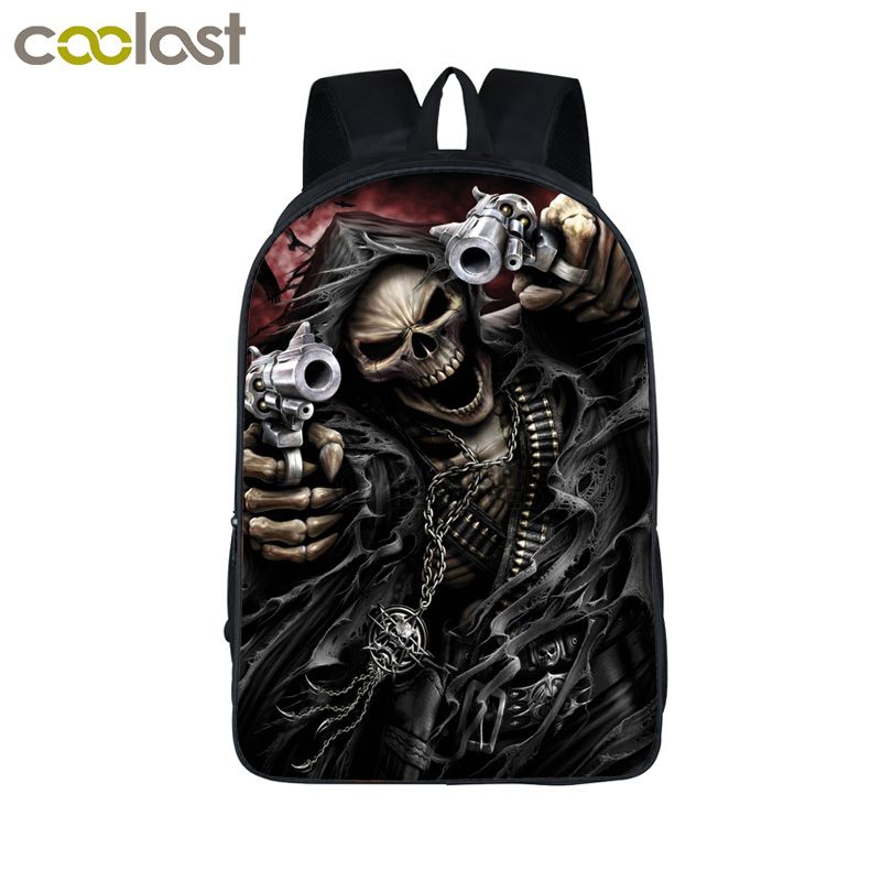 skull bookbag