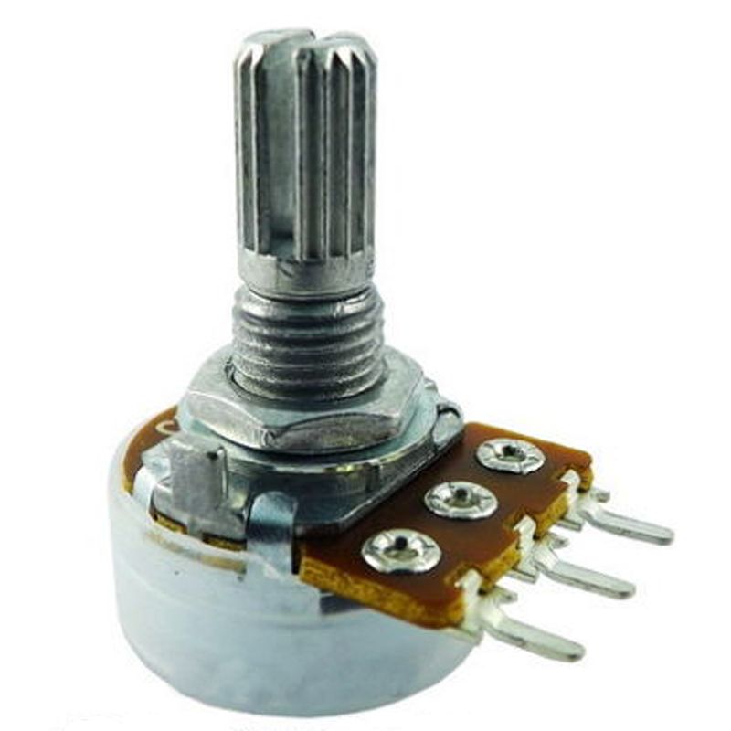 10PCS B500K OHM Linear Taper Rotary Potentiometer 3 Pin 15MM Shaft With Nuts