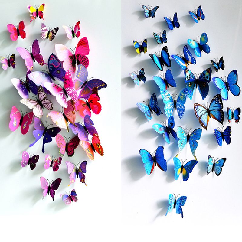 FLY SPRAY 3D Purple Butterfly Removable Mural Wall Stickers Wall Decal For Home Decor FBA FLY SPRAY 3D Purple Butterfly Removable Mural Wall Stickers Wall Decal For Home Decor FBA