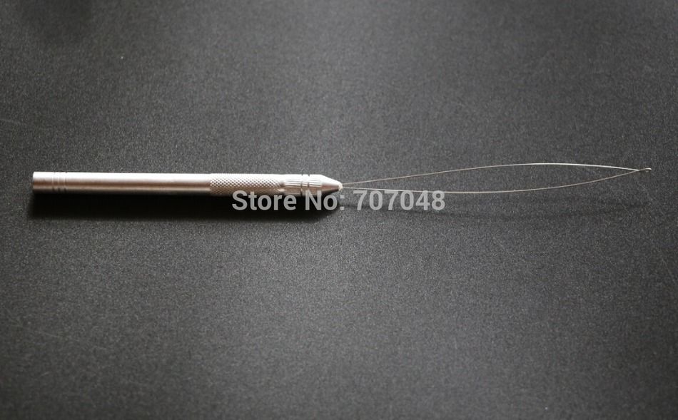 Top Quality Aluminium Thread Hook Tool Needle Loop Micro Ring Hair