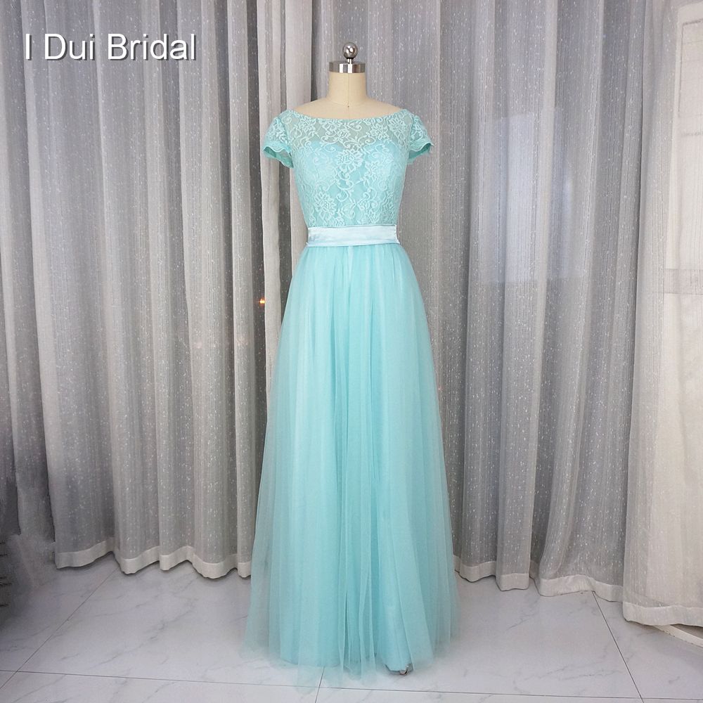 pool blue bridesmaid dresses