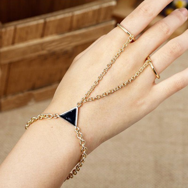 Cadena Anillo De Dedo Mano Joyas Pulsera Estilo De Cadena Anillo De Dedo Mano Joyas Pulsera Estilo De