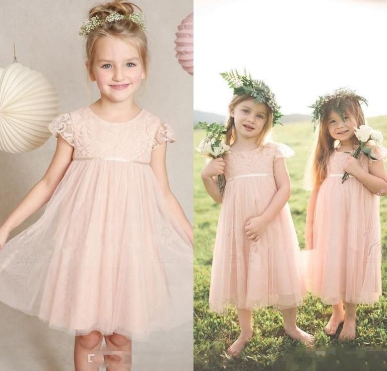 kids blush pink dress