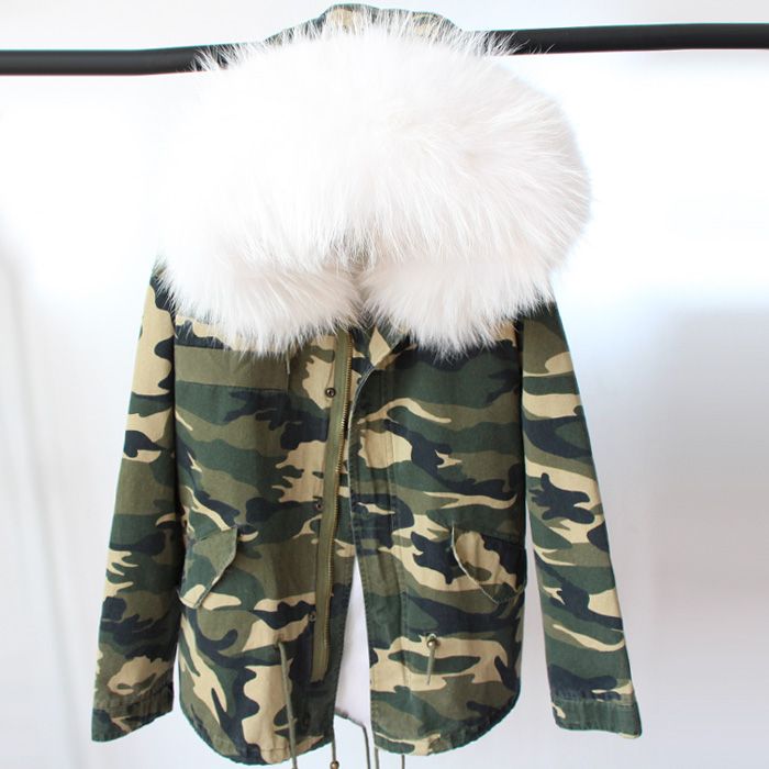 Großhandel Echtes Bild Käufer Zeigen Weißen Fox Pelz Liner Camouflage Militärjacke Damen Mini Parkas Kapuze Mit Großen Waschbär Pelzkragen Von Großhandel Echtes Bild Käufer Zeigen Weißen Fox Pelz Liner Camouflage Militärjacke Damen Mini Parkas Kapuze Mit Großen Waschbär Pelzkragen Von