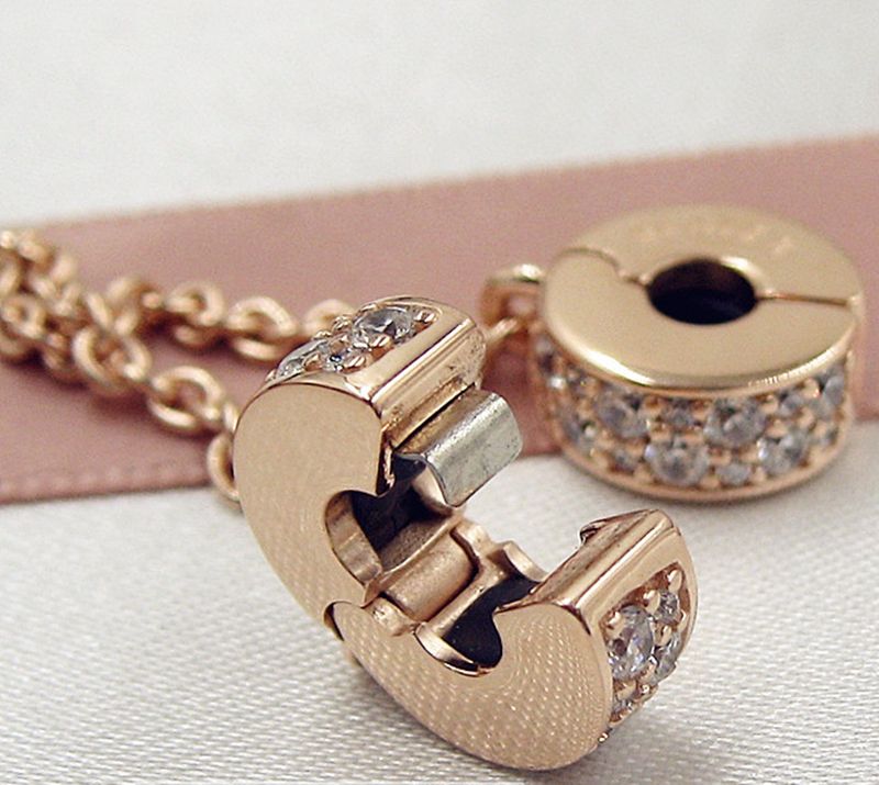 Rose gold pandora safety chain Clearance