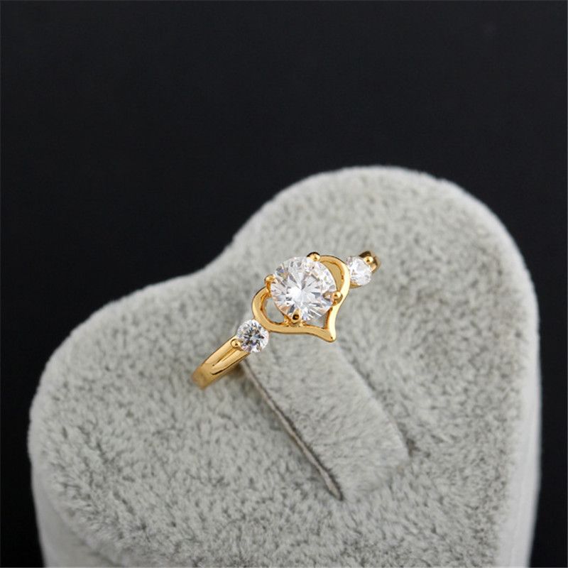 hot sale fashion design wholesale new brand girls 18k yellow gold heart wedding rings for women - Wholesale Wedding Rings hot sale fashion design wholesale new brand girls 18k yellow gold heart wedding rings for women - Wholesale Wedding Rings