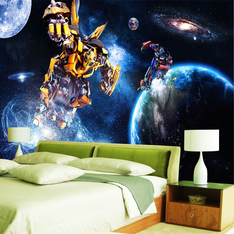 Custom 3d Wallpaper For Walls Galaxy Transformers Photo Wallpaper