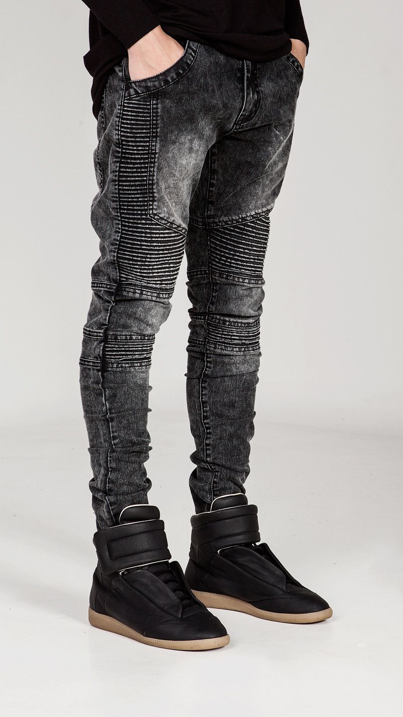 biker denim joggers