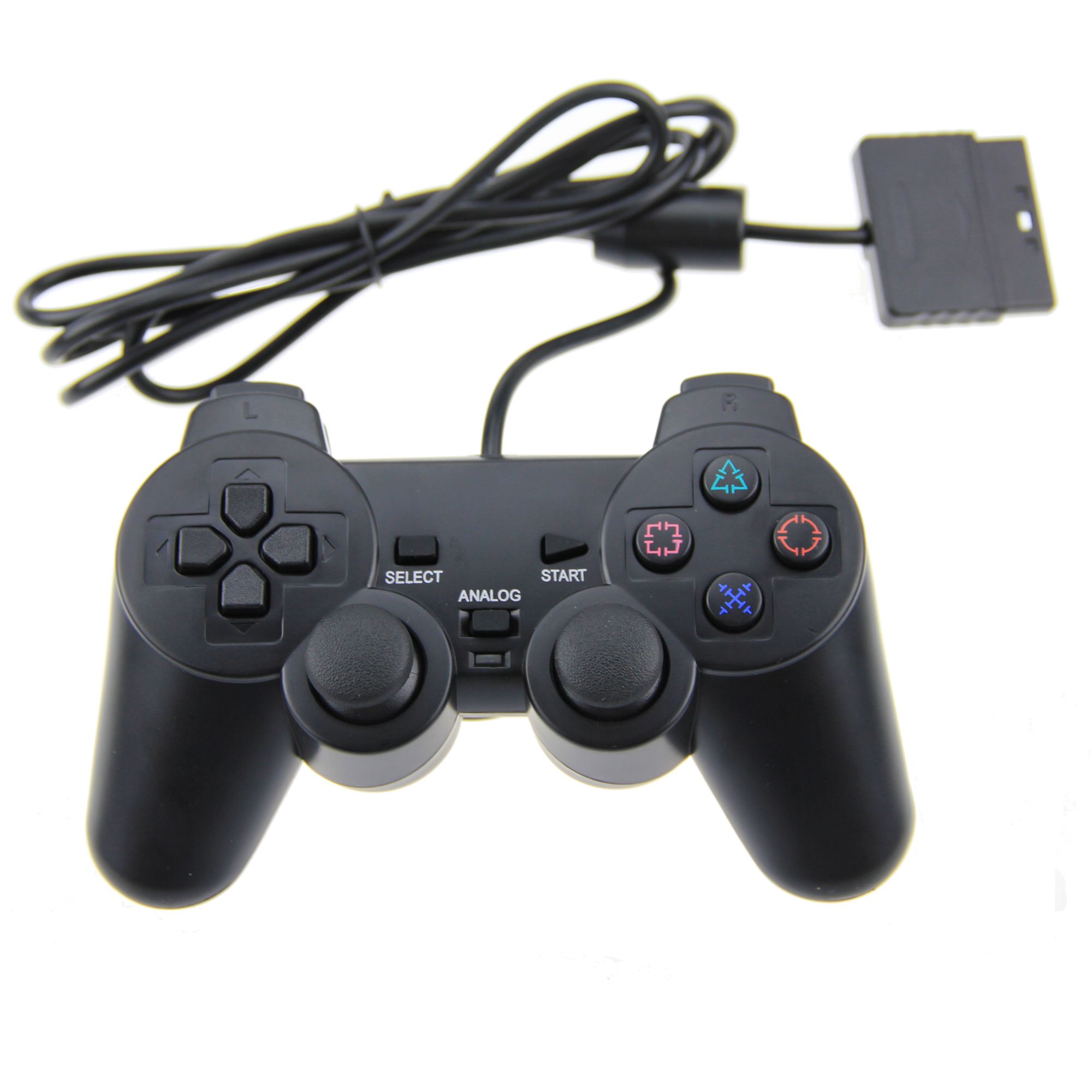 Wired Controller Double Vibration Joystick For PS2 Playstation 2 From