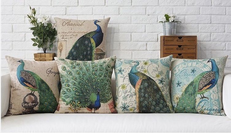 The Beauty Peacock Blessing Luck Beautiful Home Pillow Decorative