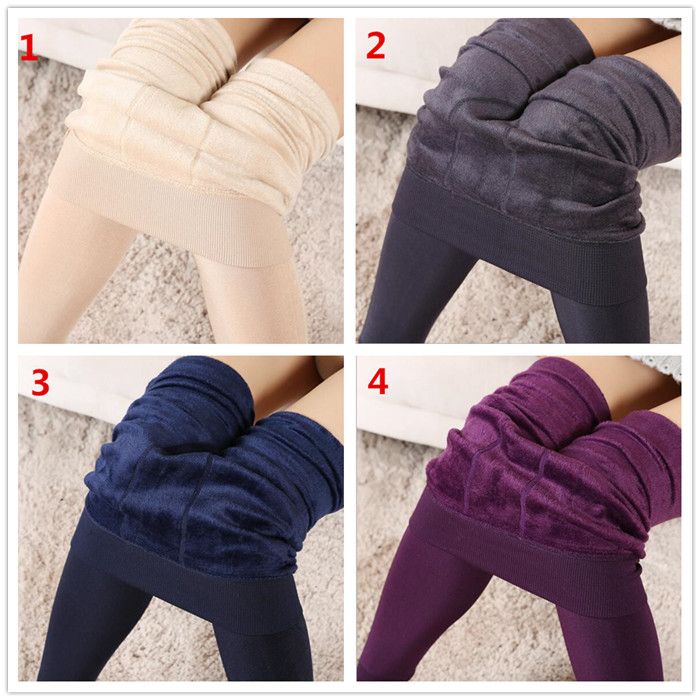 2020 Fall Winter Sexy Women Leggings Fur Thick Warm Fleece