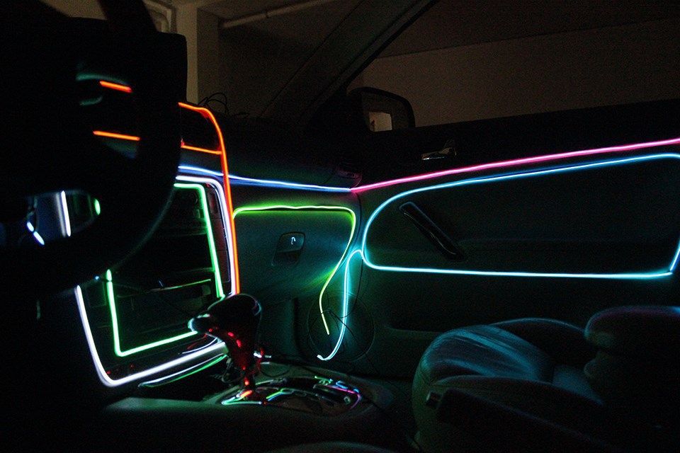 Ar Lights Interior Lights Colorful Flexible El Wire Internal Cold Neon Light For Car Party Decoration 3m Electroluminescent Car Accessori Cool In