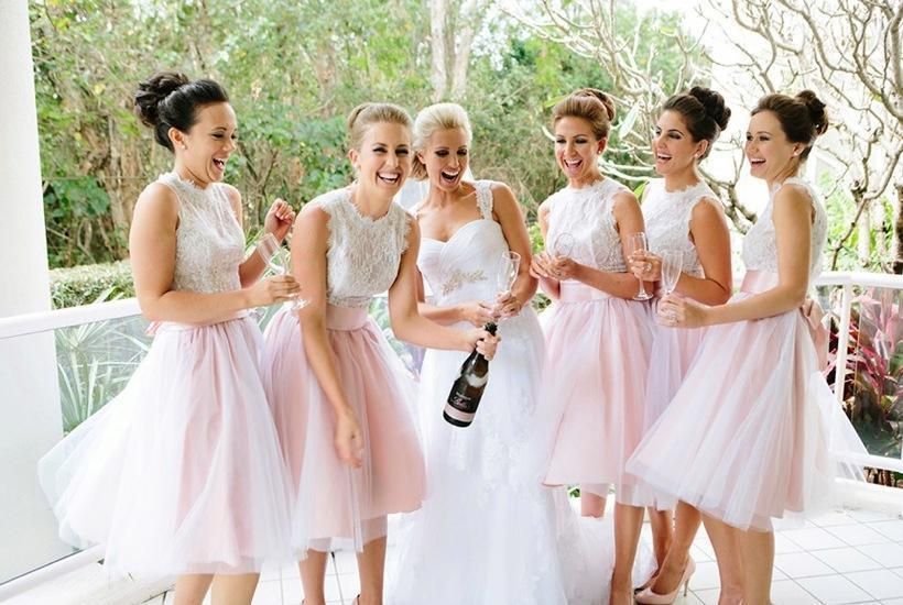 pale pink short dress