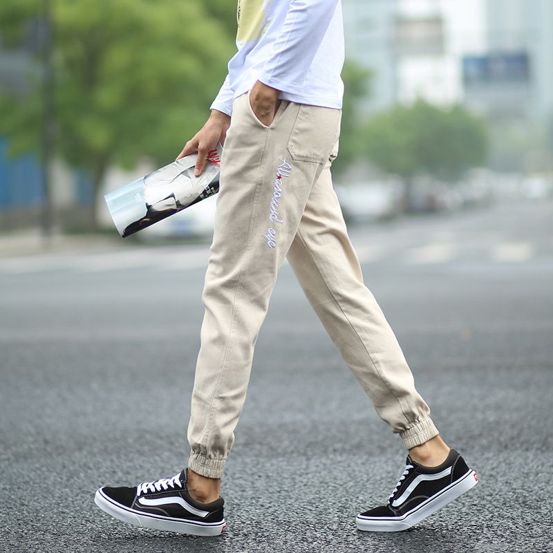 mens khaki jogging bottoms