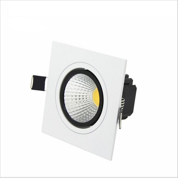 2016 New Super Bright Recessed Square Led Dimmabledownlight Cob 7w 9w 12w 15w Led Spot Light Decoration Ceiling Lamp Ac85 265v Downlight Spacing
