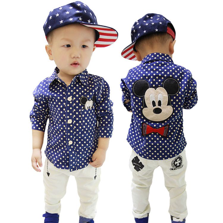 polka dot boy shirt