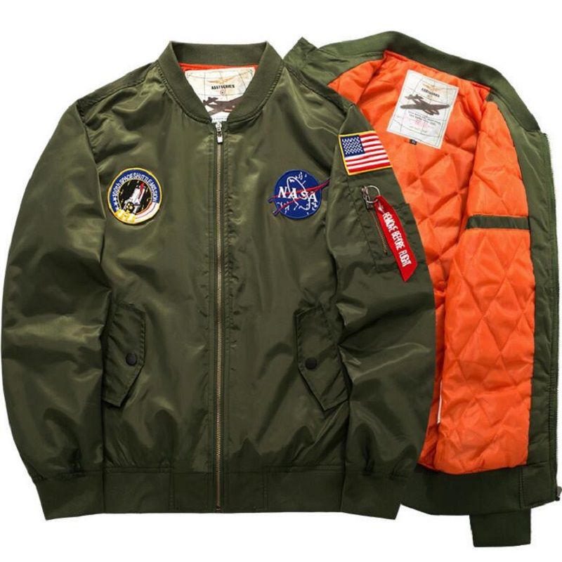 Herren Männer Masculino Casaco Windbreaker Warm Pilot Jacke Plus Military Nasa Kleidung Ma1 Padded Bomber Flug Jacken Logo Großhandel Air Größe Force eCQWxBrdoE
