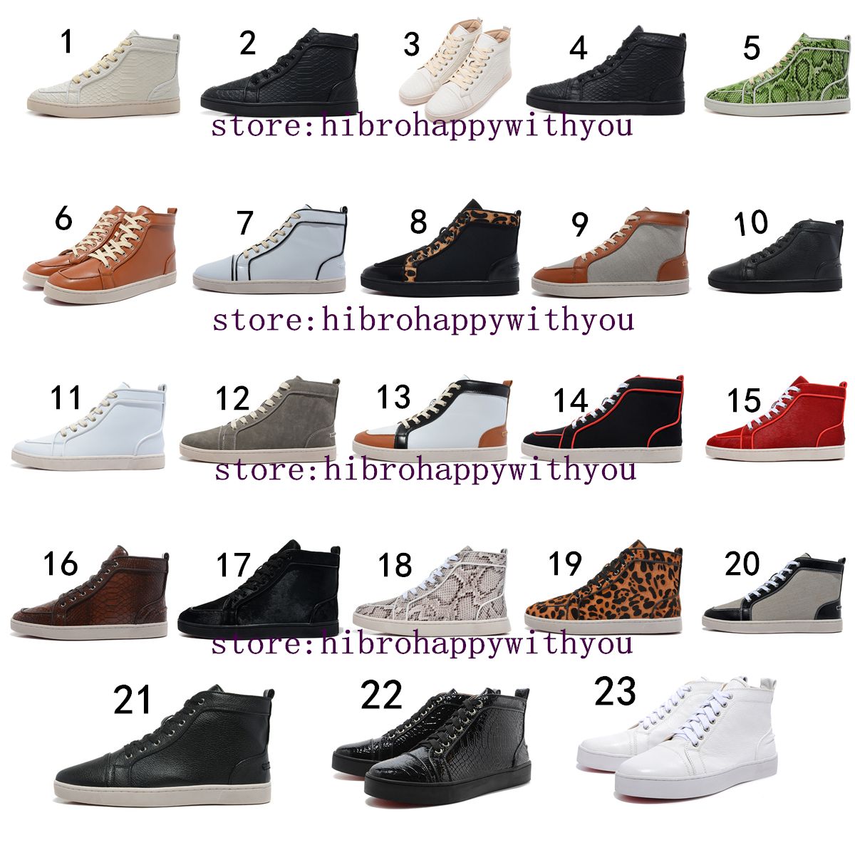 European Brands Red Bottom Shoes Mens 