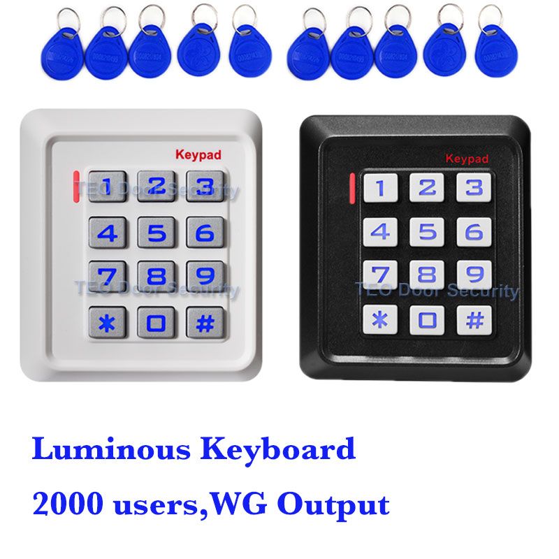 2019 Rfid Door Access Control Reader Single Door Card Pass Stand Alone Door Controller Luminous Keyboard Wg Standalone Access From Doorsecurity