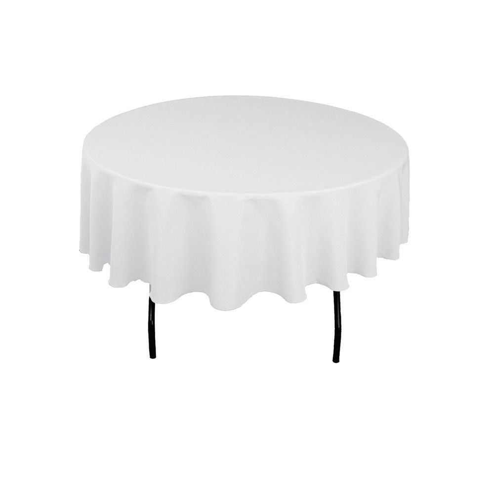Solid Color Round 90inch 100 Polyester Table Cover Tablecloth For