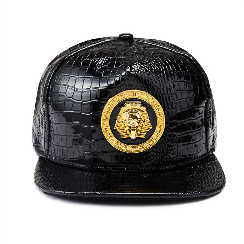 Grosshandel New Gold Agypten Pharao Baseballmutze Pu Leder Hip Hop Punk Style Flat Krempe Hysteresenhut Manner Frauen Cool Boy Fashion Caps Von Chengzhisuda 7 Auf De Dhgate Com Dhgate