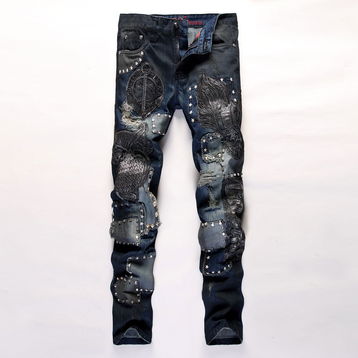 black ripped jeans with white paint