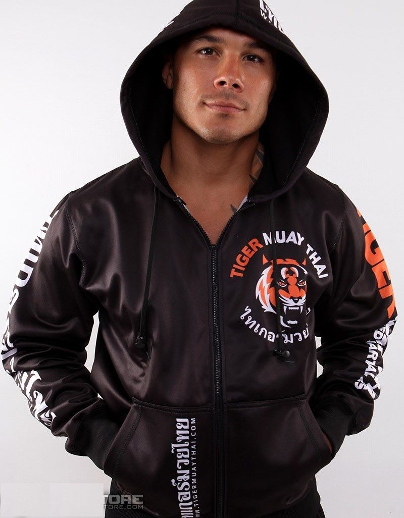 tiger fleece full zip moletom com capuz