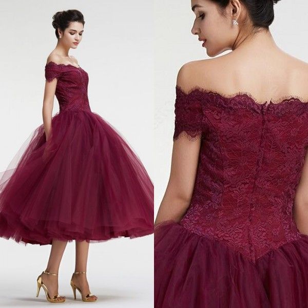 maroon cocktail gown