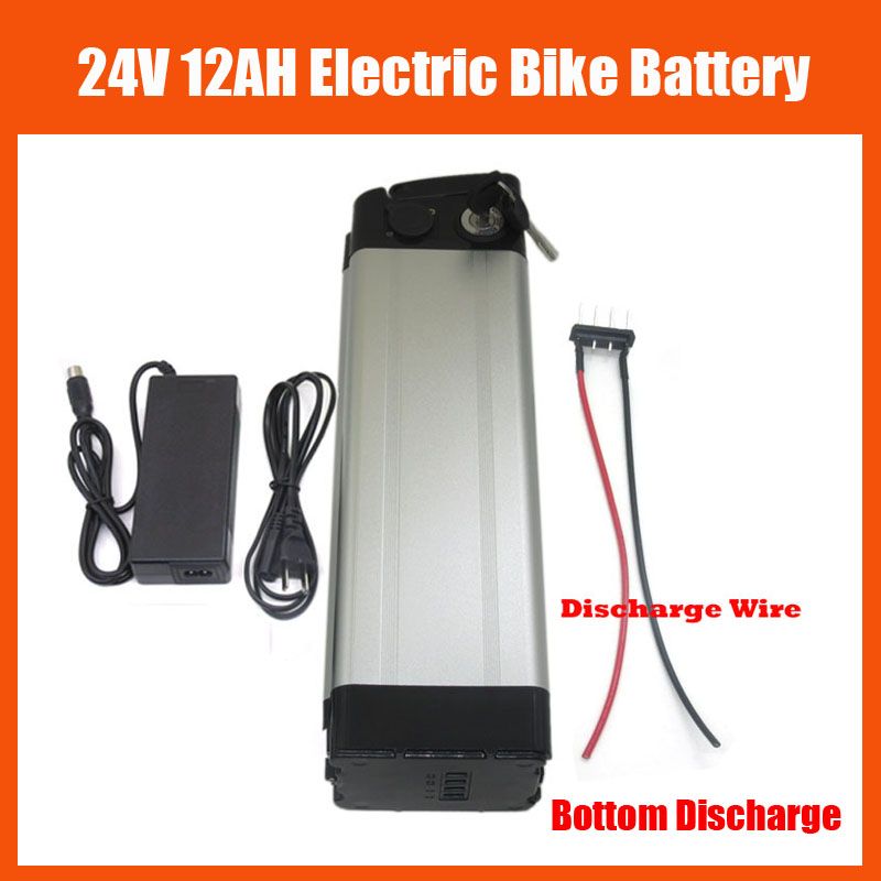 Charger 24V 20Ah Silver Fish Li-ion E-Bike Battery For 250W Motor Eletric Bike 
