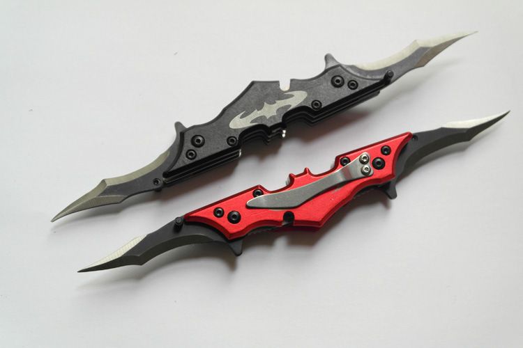 Black Red Mini Pocket Dark Knight Batman Bat Wing Double Blade Folding Blade Knife Clip Clasp Knife Knives From Leonsun5239 5 57 Dhgate Com