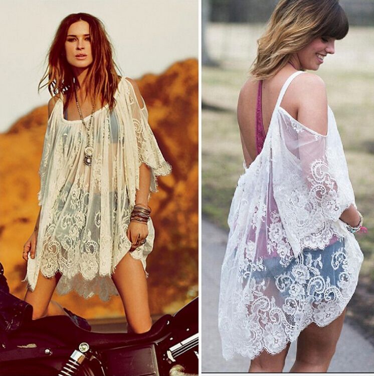 plus size white beach cover up
