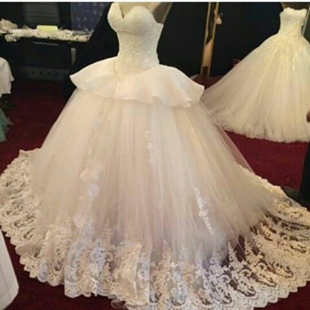 peplum indian wedding dress