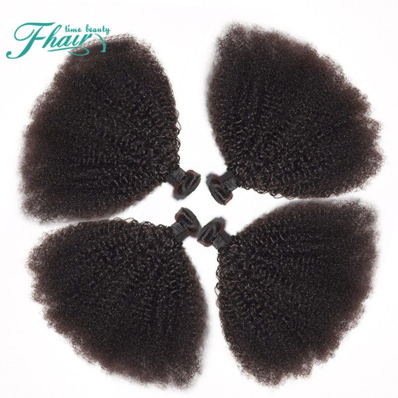 Hot Quality 9a Ethiopian Kinky Curly Hair 3 Weave Bundles Afro