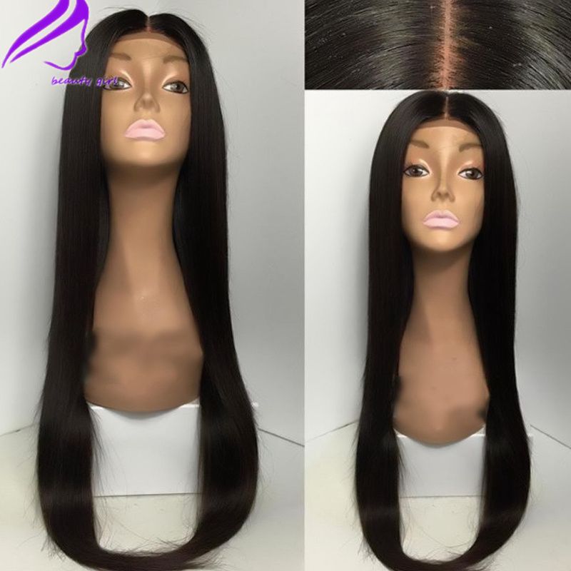 Long Middle Part 150density Glueless Synthetic Lace Front Wig Long