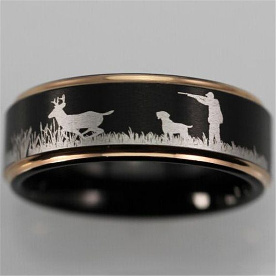 tungsten deer ring