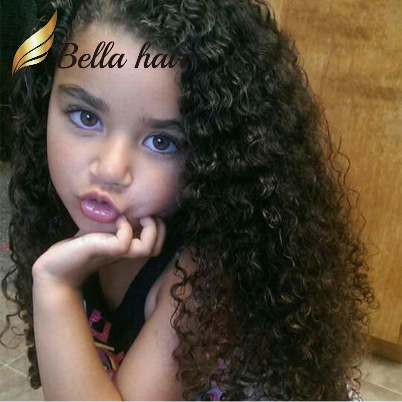 Princess Kids Customized Full Hand Tied Lace Wigs Straight Hair