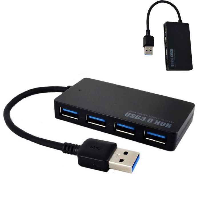 4-Port USB 3.0 Hub 5Gbps Portable Compact for PC Mac Laptop Notebook Desktop-US 4-Port USB 3.0 Hub 5Gbps Portable Compact for PC Mac Laptop Notebook Desktop-US