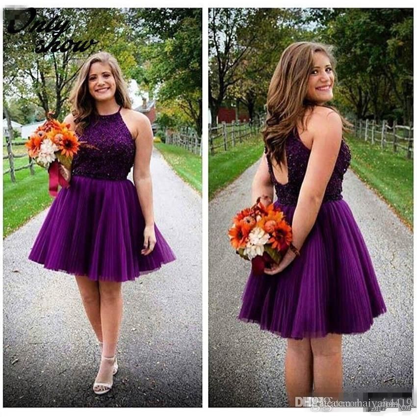 purple graduation dress