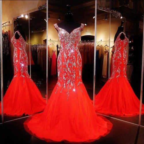 red pageant dresses