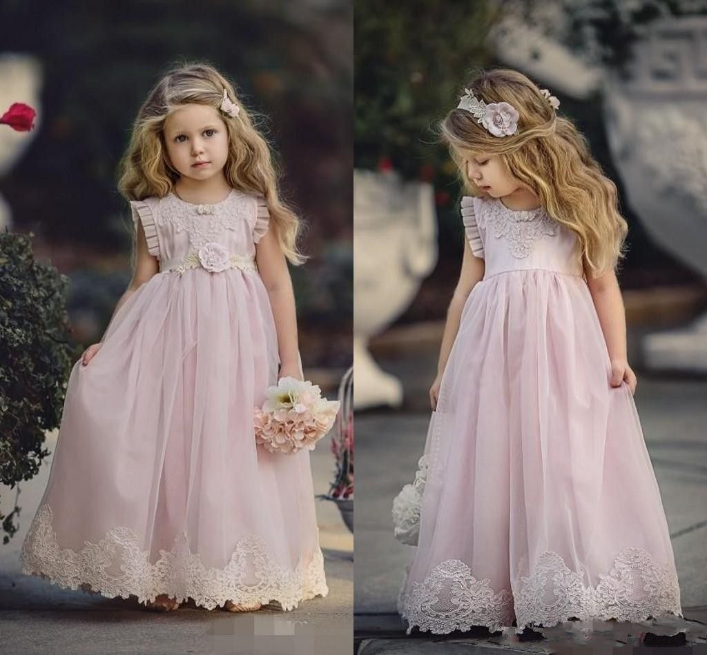 flower girl blush pink