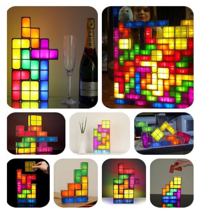 2020 New Tetris Stackable Led Desk Lamp Night Light Jigsaw Lamp
