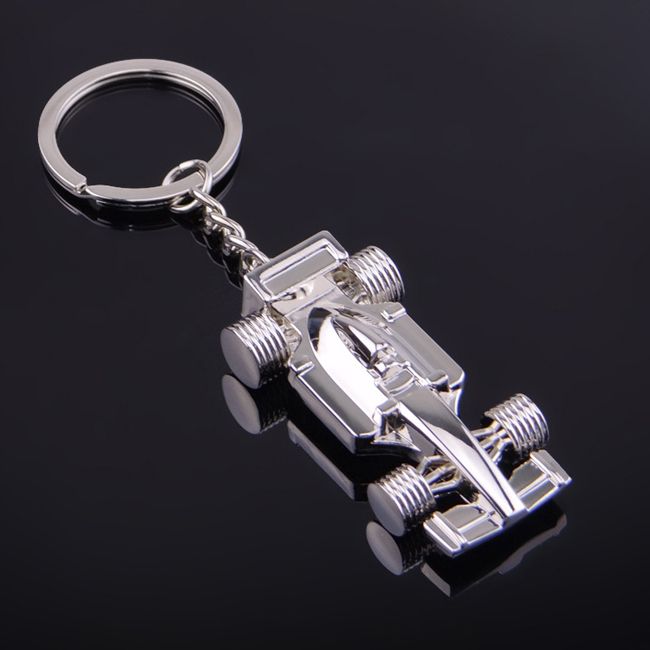 3D F1 Racing Car Keychain Zinc Alloy Cool Keyring Key Ring Keyfob Key