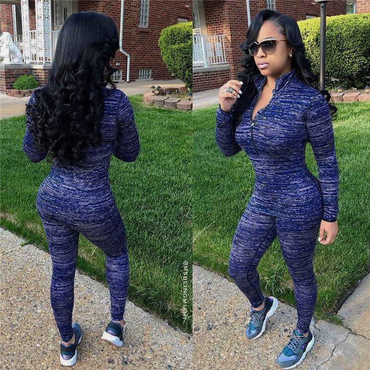 Acquistare Abbigliamento Da Donna Tute Da Jogging Tute Europee E Americane  Di Moda Super Morbido Cotone Aderente Colore Fiore Elasticizzato Pista Tuta  Z61 Economico | Consegna Veloce E Qualità | It.Dhgate