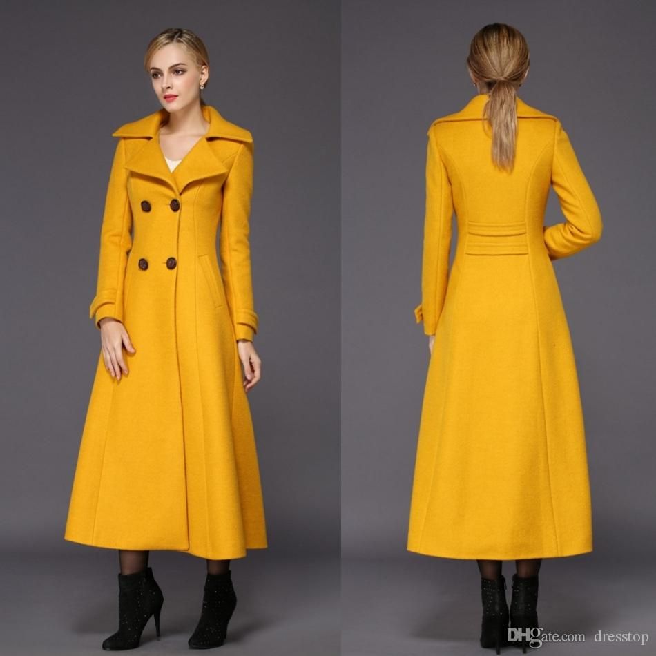 Wonderbaarlijk 2020 Fashion Yellow Womens Long Winter Coats For Women Slim Fit IL-33