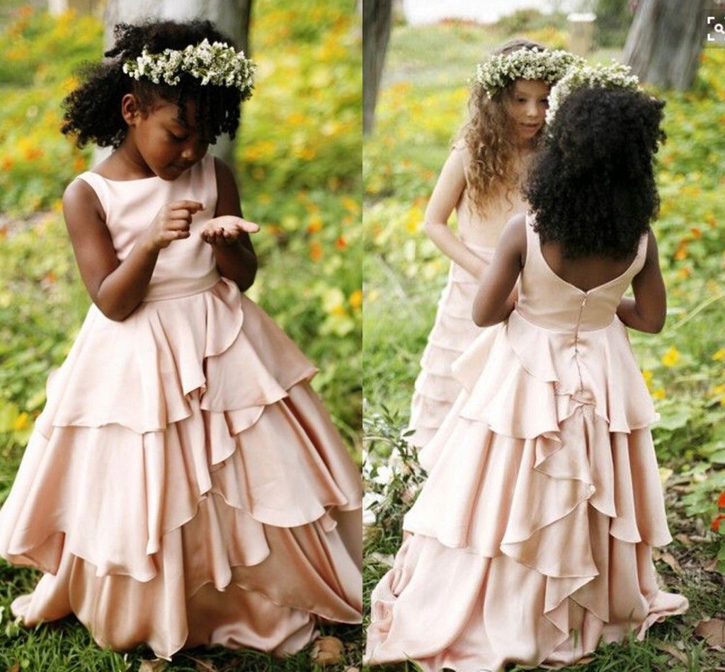tiered flower girl dress