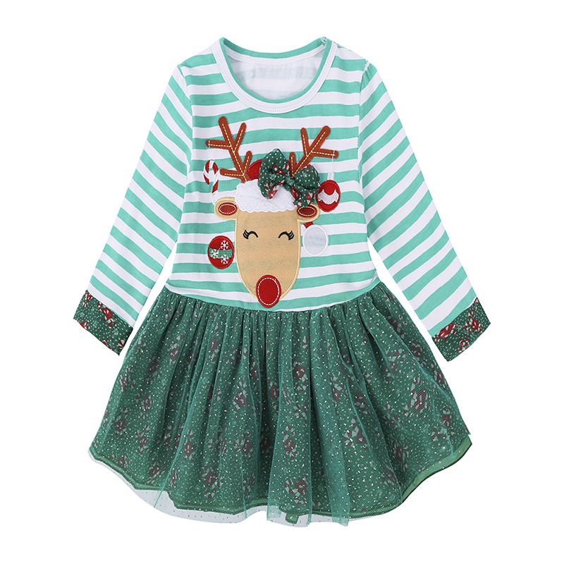 Grosshandel Ins Madchen Weihnachten Kleid Baby Kids Streifen Langarm Kleid Childrne Cotton Lace Tull Prinzessin Kleider 3397 Von Spinach18 6 69 Auf De Dhgate Com Dhgate