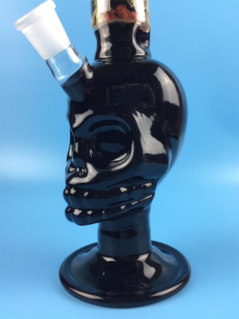 2021 New Style Glass Bong Human Skeleton Water Pipes Skull Bong New