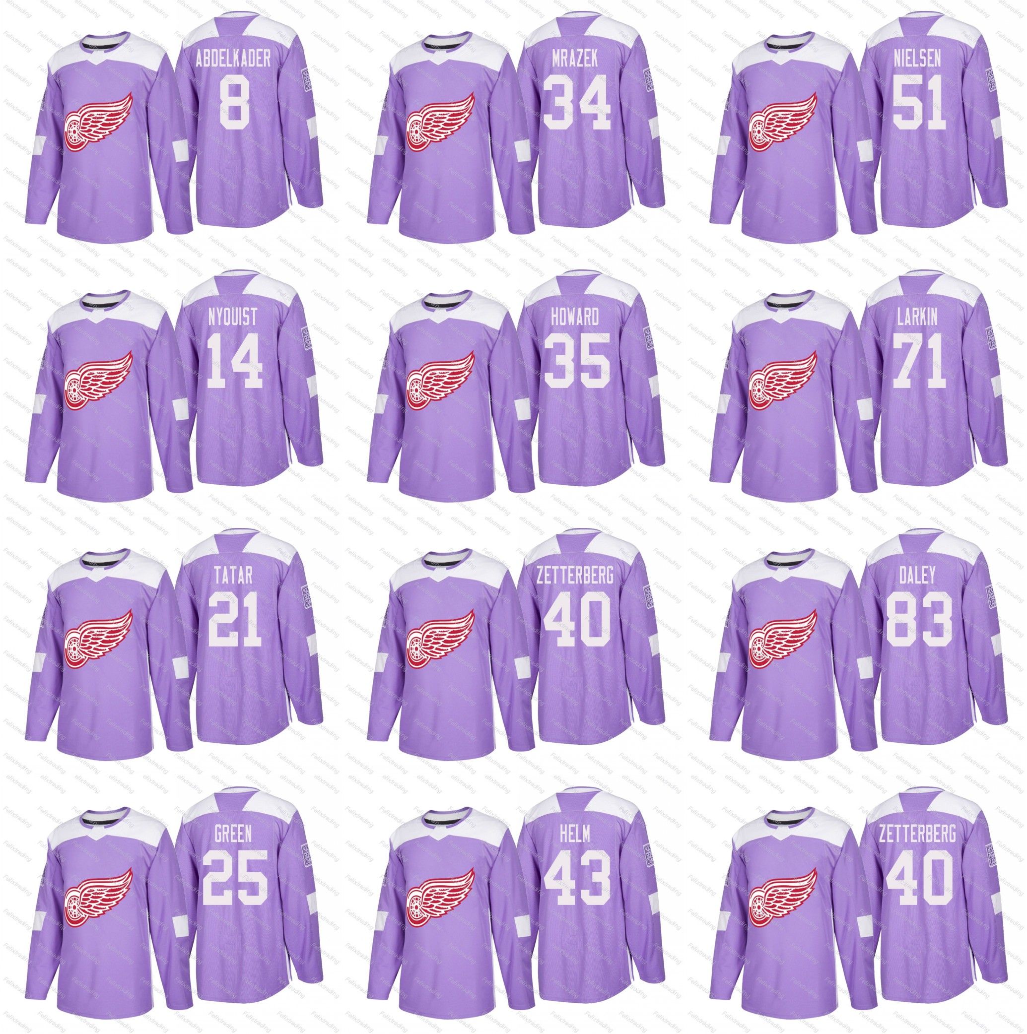 red wings purple jersey