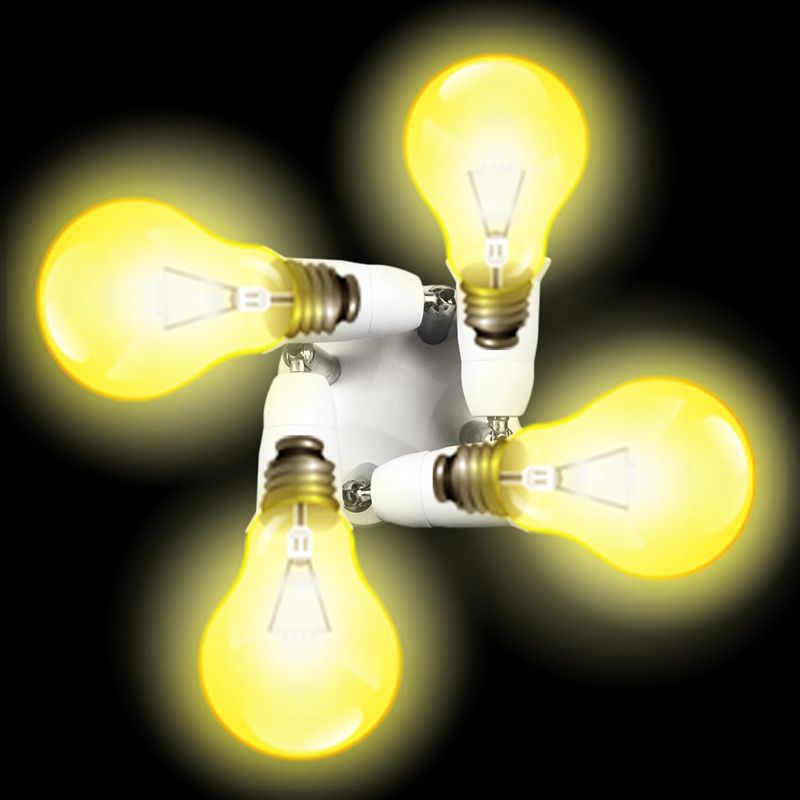 3 In 1 Socket Adapter E27 Socket Adapter To 3 E27 Standard Led Bulbs Splitter Adapter E26 E27 Universal Lamp Holder With 360 Degrees Adjustable 180 Degree Bending Light Sockets