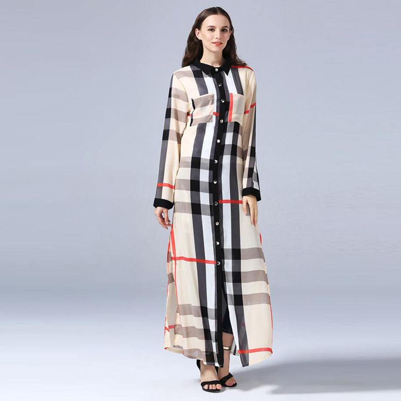 plus size plaid shirt dress